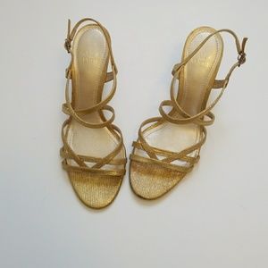 7.5 alex marie strappy heels textured party formal